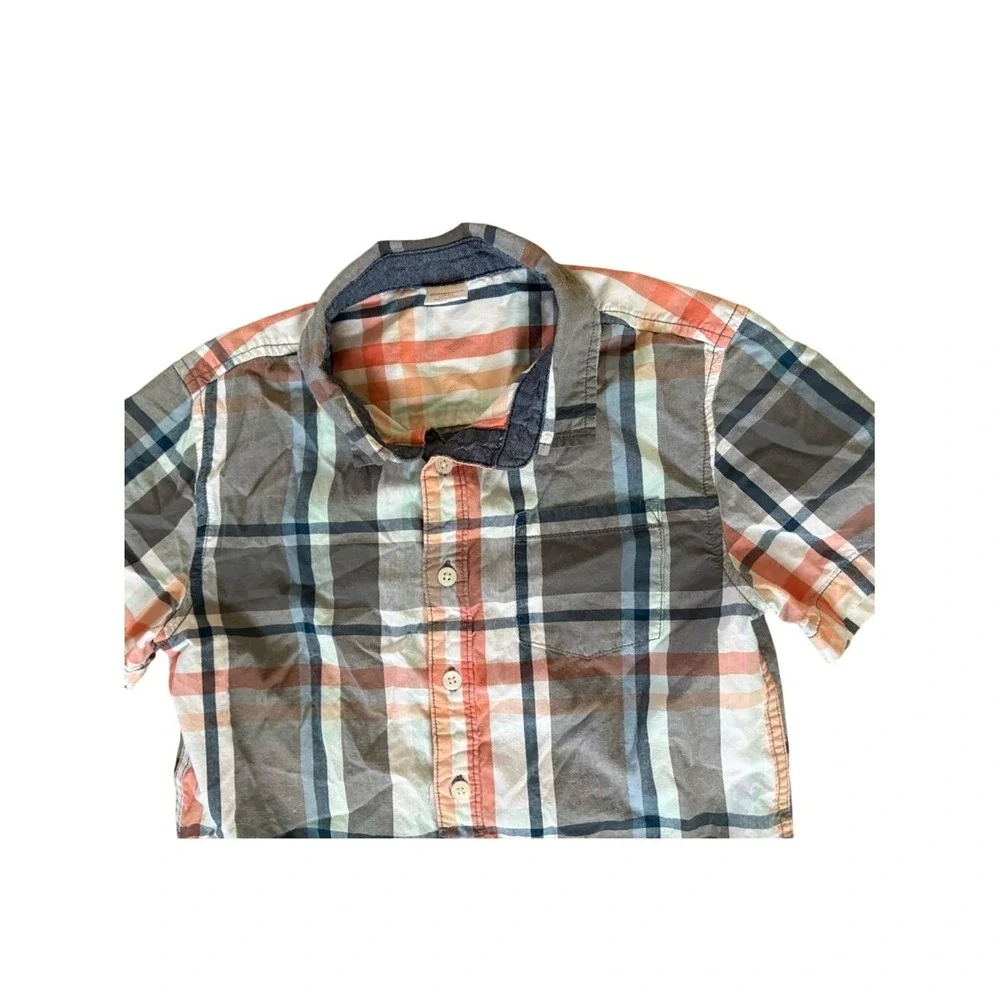 Gymboree Boys Short Sleeve Plaid Button-Up Shirt‎